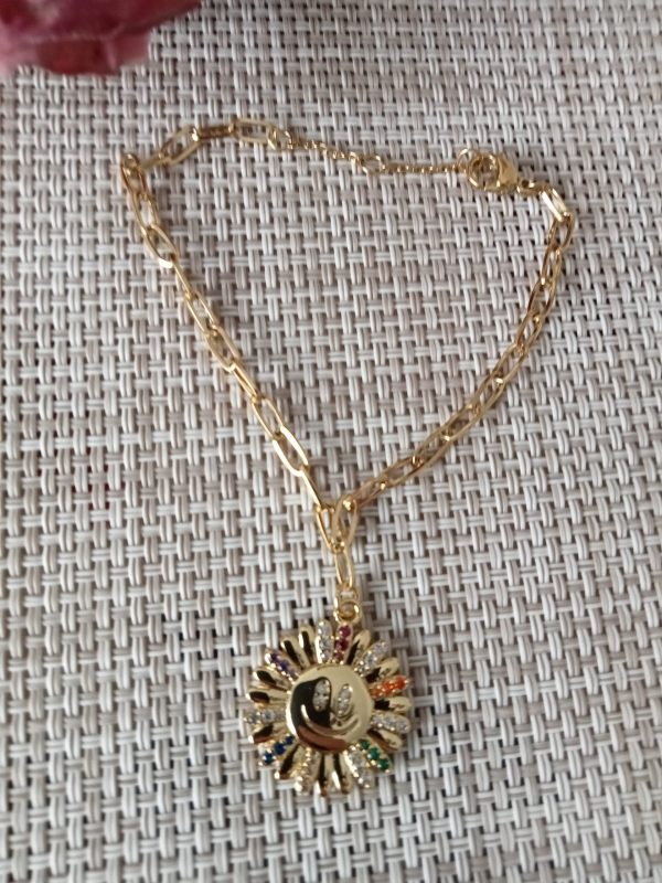 Pulsera sol dorada