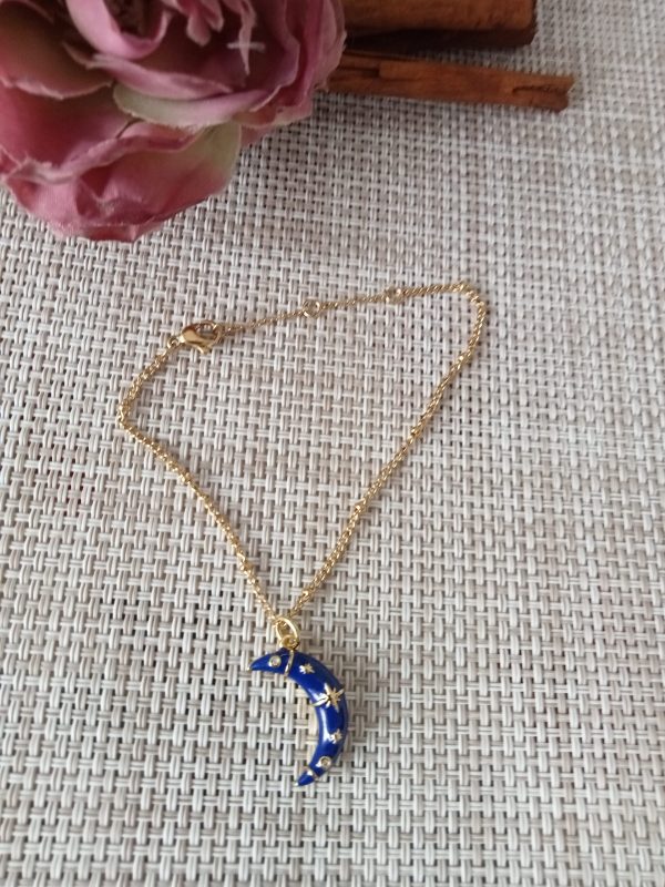 Pulsera de acero inoxidable con charms Luna
