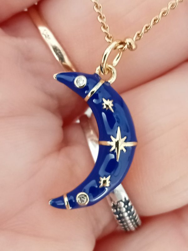 Pulsera de acero inoxidable con charms Luna - Imagen 4