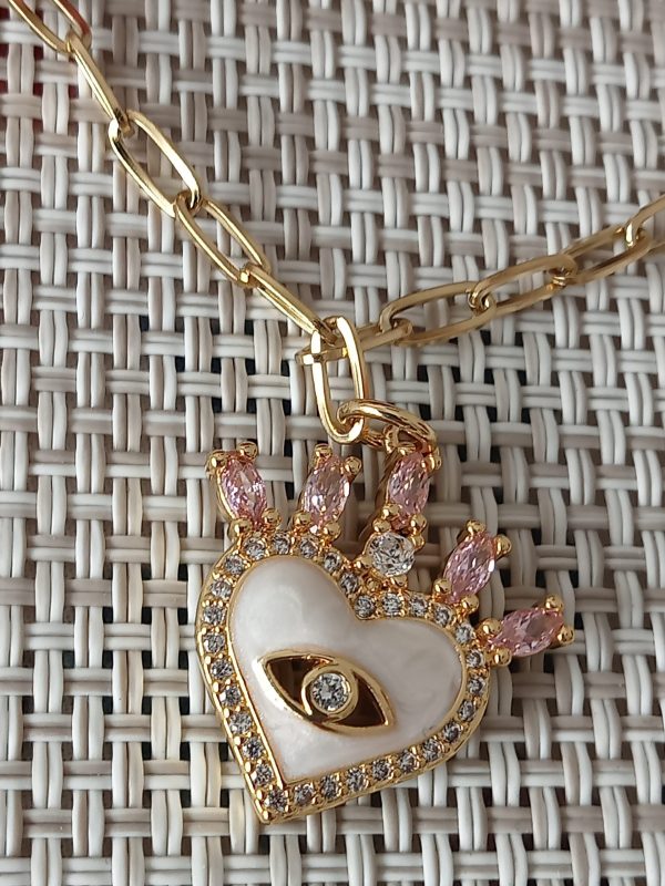 Pulsera de acero inoxidable ojo brillos