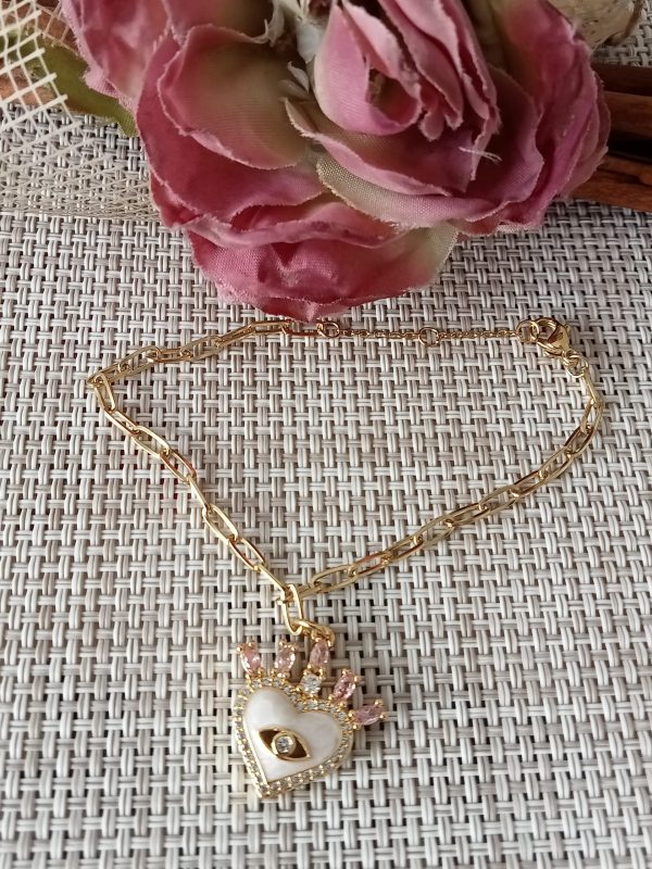 Pulsera de acero inoxidable ojo brillos - Imagen 4