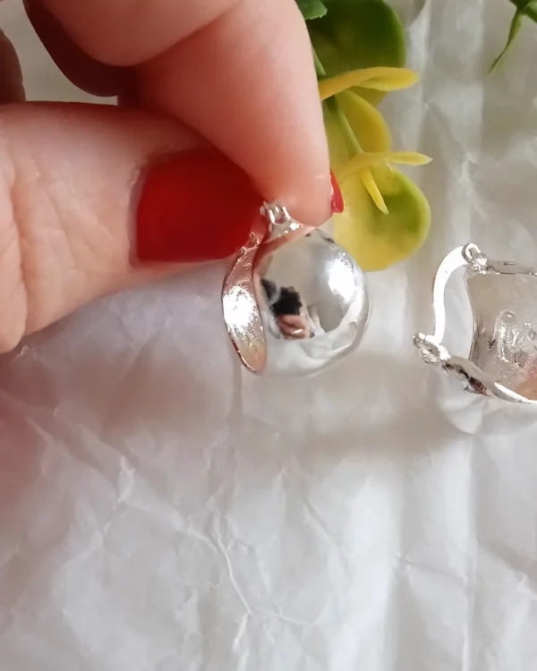Pendientes con forma de canasta en Plata - Imagen 3