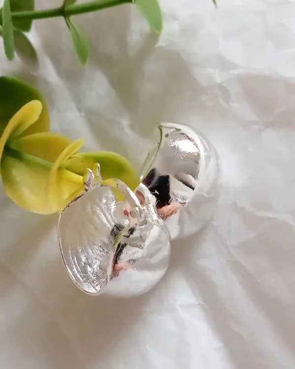 Pendientes con forma de canasta en Plata - Imagen 2