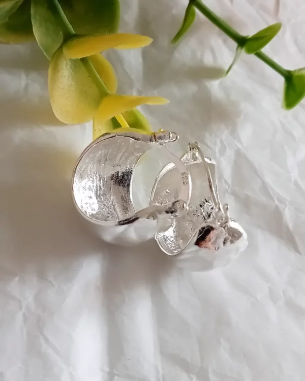 Pendientes con forma de canasta en Plata - Imagen 4