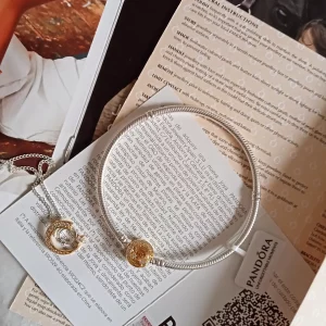 Pulsera Pandora cierre dorado Estrella Fugaz