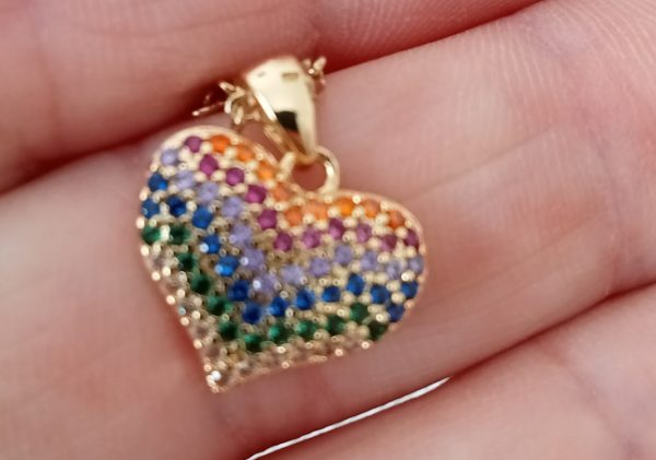 Pulsera de lujo de acero inoxidable forma Corazón - Imagen 5