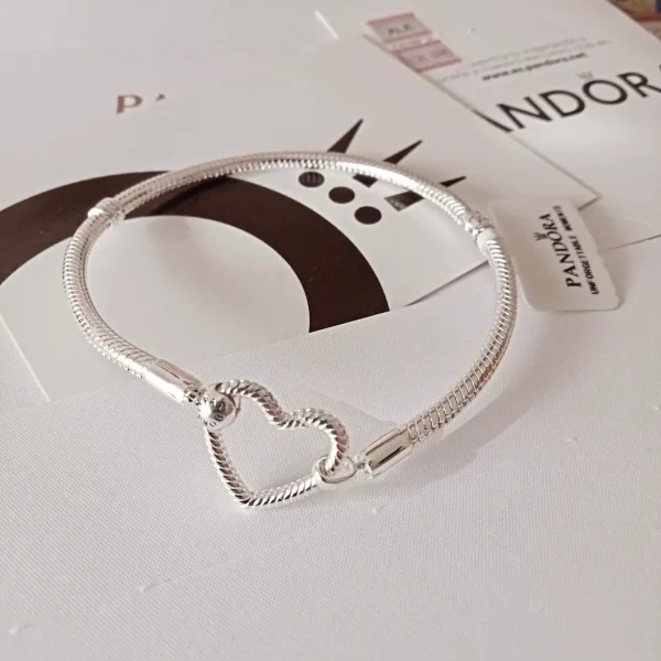 Pulsera corazón plata Pandora Moments - Imagen 2
