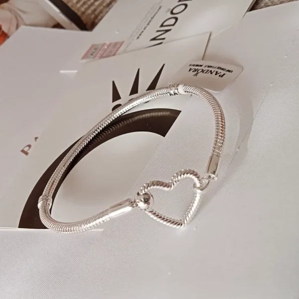 Pulsera corazón plata Pandora Moments