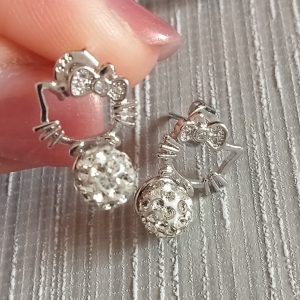 Pendientes de plata Hello Kitty