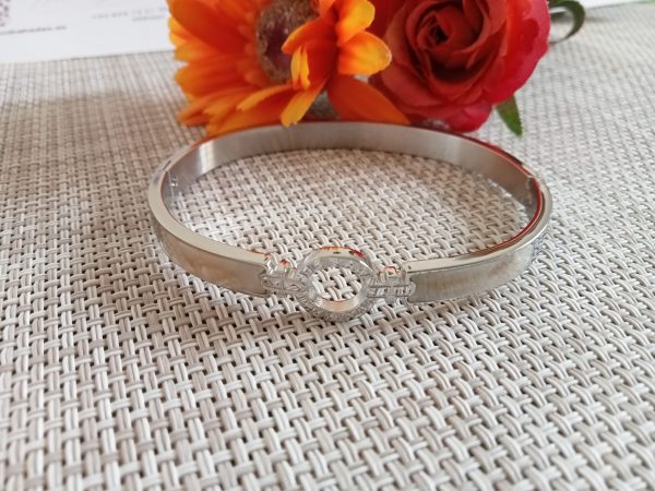 Brazalete en acero inoxidable nacarado - Imagen 5