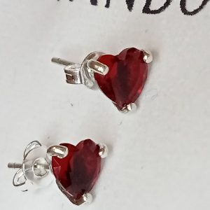 Pendientes corazón rojo Pandora