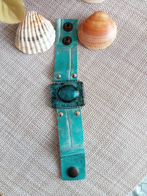 Brazalete hecho en cristal a mano - Imagen 4