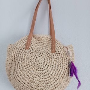 Bolso Rafia con abalorios