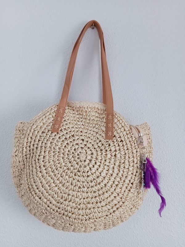 Bolso Rafia con abalorios