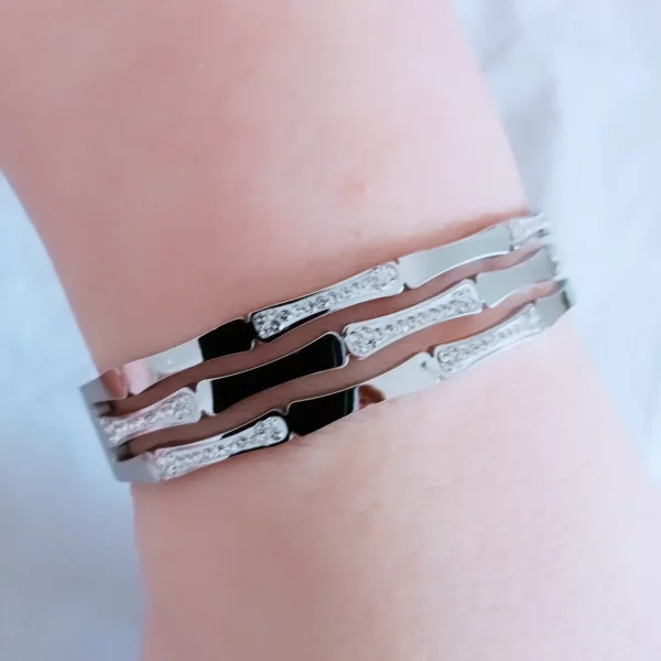 Brazalete de lujo en acero - Imagen 3