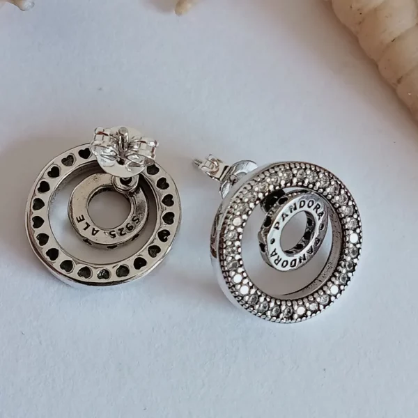 Pendientes circulo logo Pandora - Imagen 2