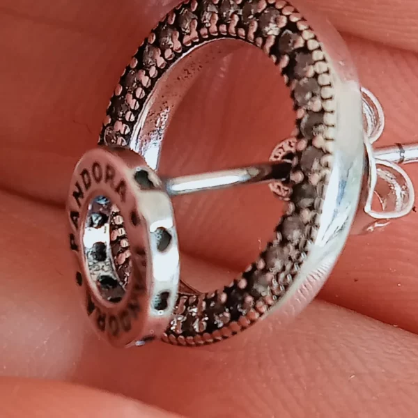 Pendientes circulo logo Pandora - Imagen 4