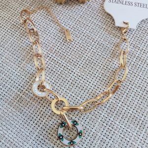 Pulsera dorada con ojos Turco