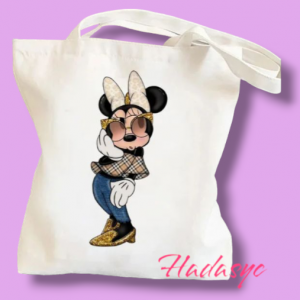 Bolso de lona con figura Minnie Mouse