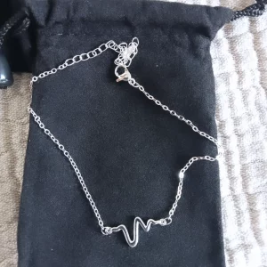 Tobillera cadena relámpago en plata