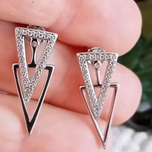 Pendientes triángulo de plata