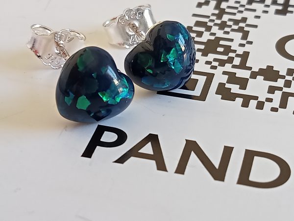 Pendientes Corazones azul Pandora