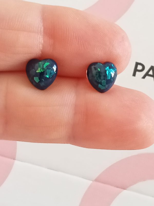 Pendientes Corazones azul Pandora - Imagen 4