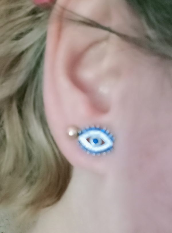 Pendientes Ojo Turco en plata - Imagen 2