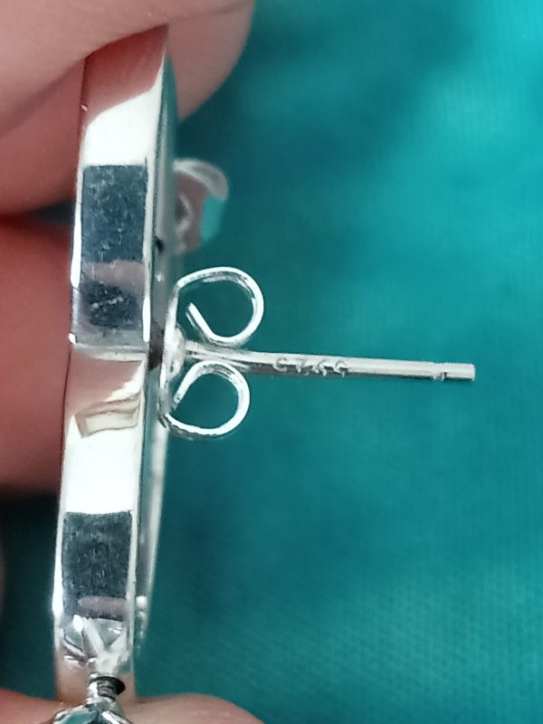 Pendientes corazón doble de plata - Imagen 5