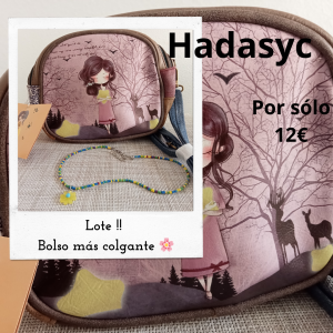 Lote Bolso y colgante de Flor