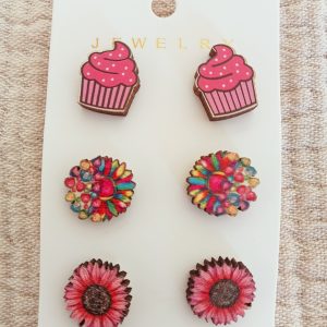 Pendientes tres pares variados