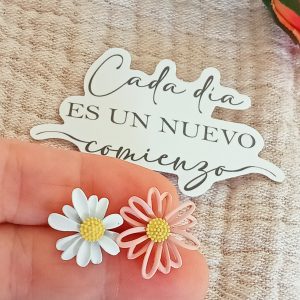 Pendientes Margaritas en colores