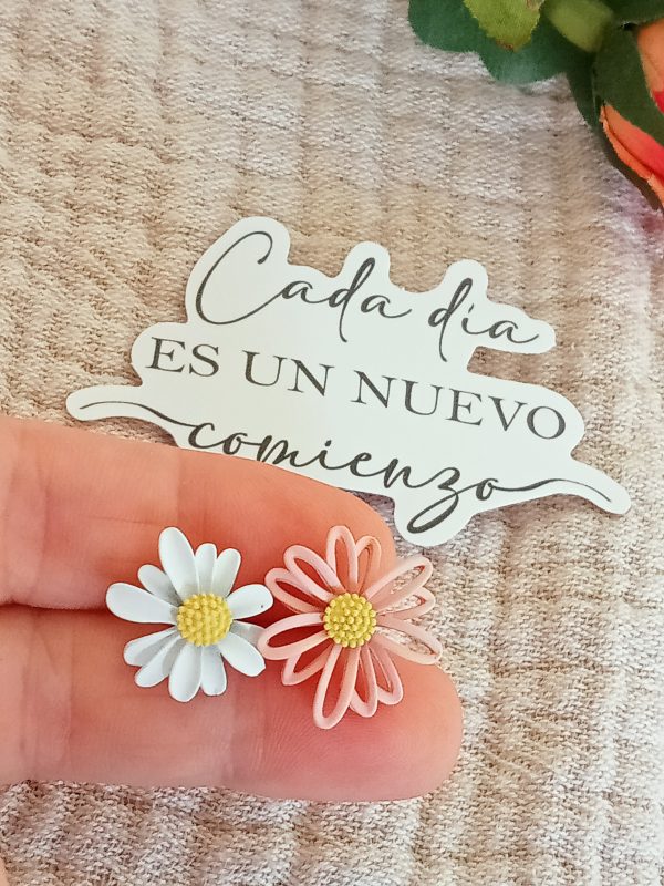 Pendientes Margaritas en colores