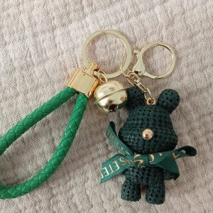 Llavero colgante oso Verde