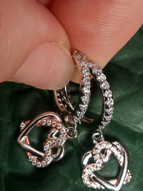 Aros pendientes corazones - Imagen 2