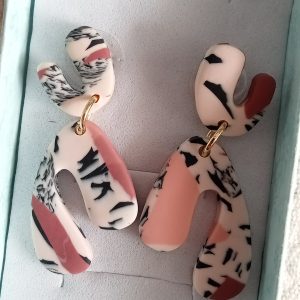 Pendientes originales veteados