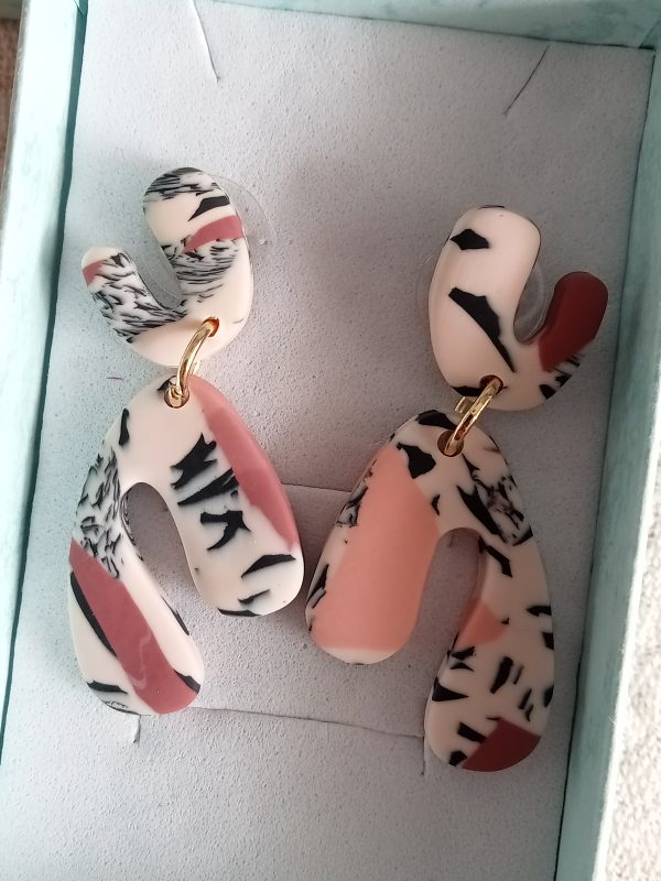 Pendientes originales veteados