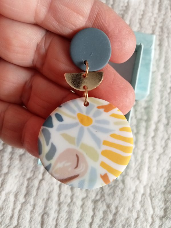Pendientes originales con margarita - Imagen 2