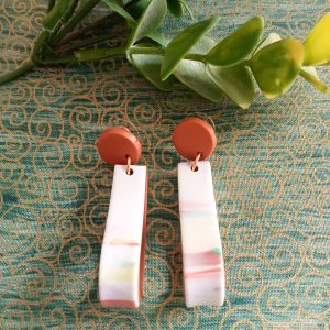 Pendientes originales veteados