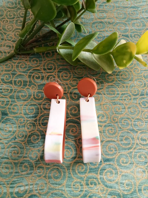 Pendientes originales veteados