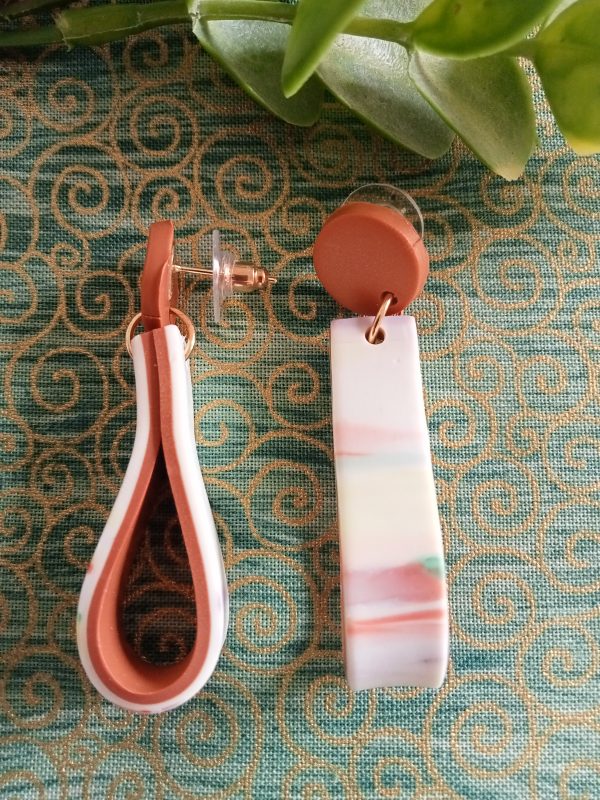 Pendientes originales veteados - Imagen 4