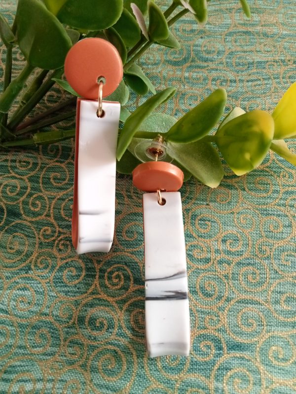 Pendientes originales con vetas en negras - Imagen 2