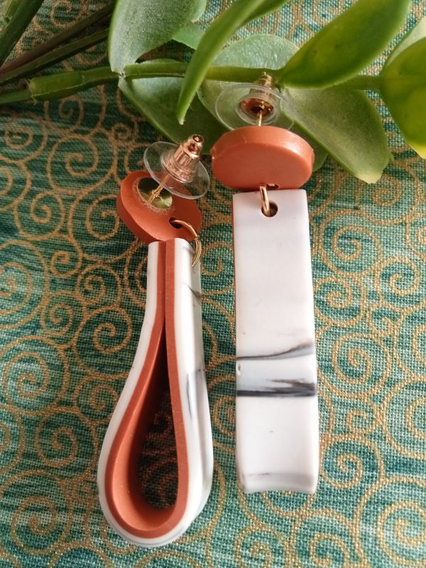 Pendientes originales con vetas en negras - Imagen 3