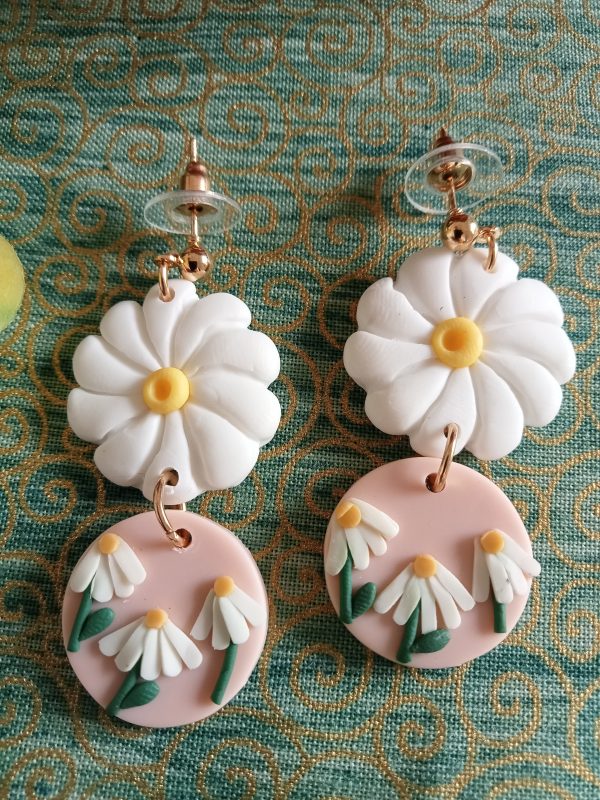 Pendientes originales con margaritas - Imagen 3