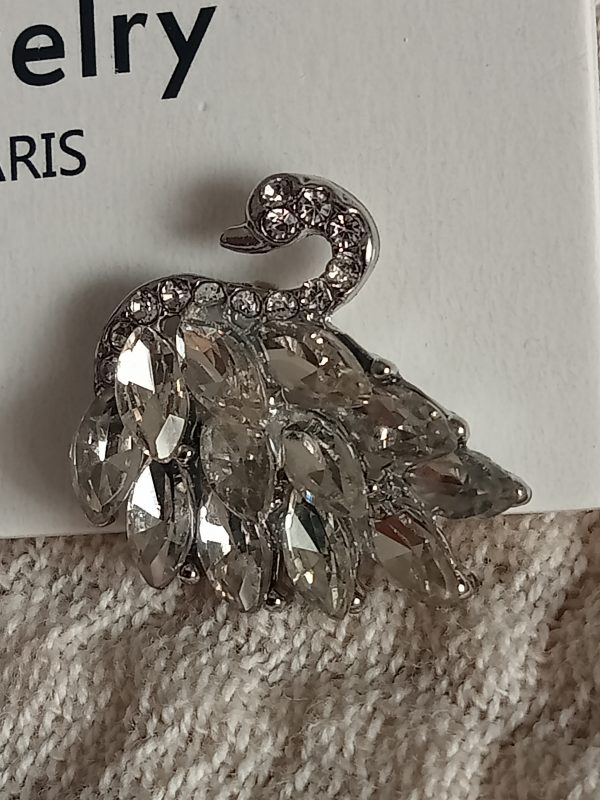 Pendientes Cisne plateado - Imagen 3