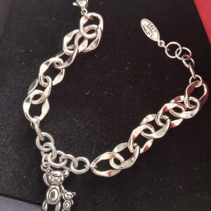 Pulsera de eslabones con Oso colgante
