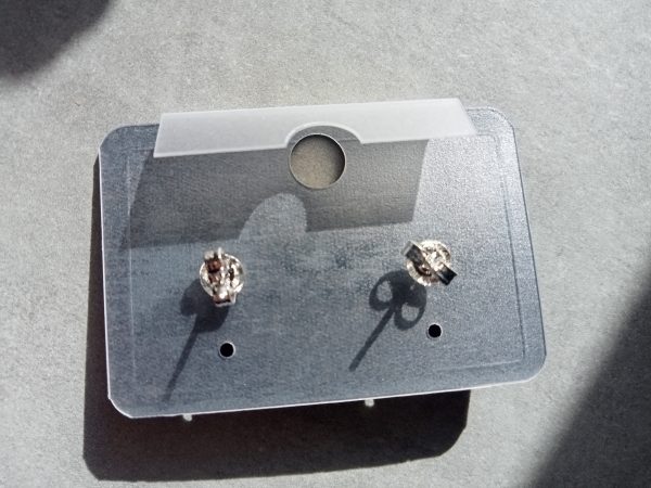 Pendientes de plata corazón Morado - Imagen 3