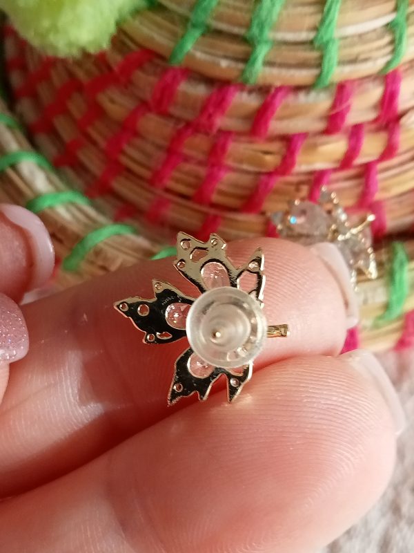 Pendientes hojas otoñales en blanco - Imagen 3
