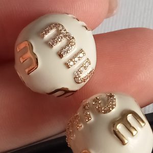 Pendientes semi circular diseño lujo