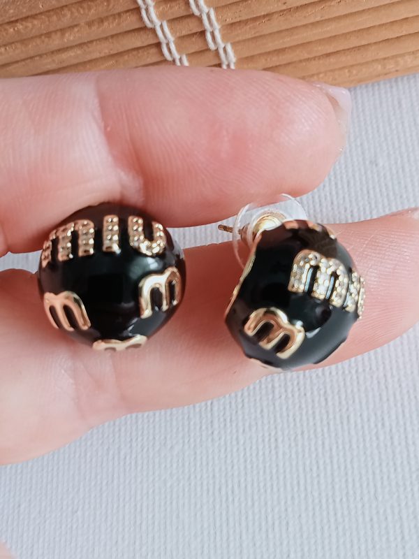 Pendientes de lujo negro - Imagen 2